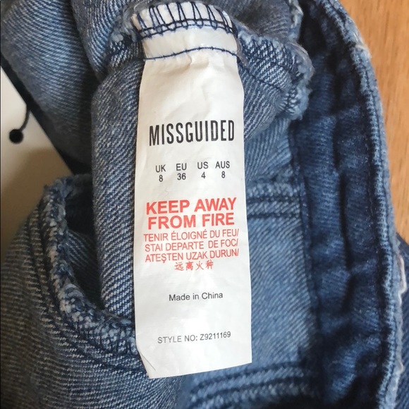 Missguided Petite Blue Lace Front Denim Skirt - Picture 5 of 6